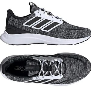 👟 Adidas Fluidflow Bounce Men’s Running Shoes – Black & White – US 9.5 🖤